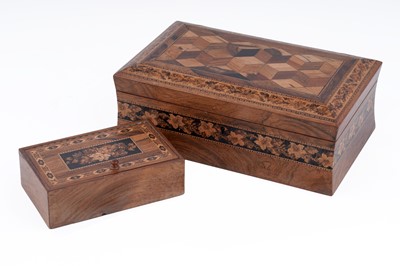 Lot 200 - Two Victorian Tunbridge Ware boxes