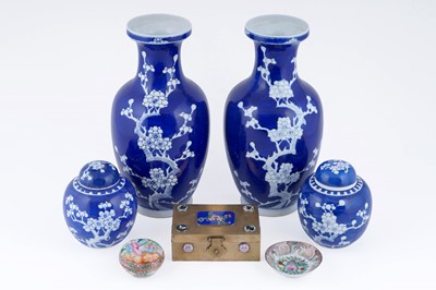 Lot 291 - A pair of 20th Century Chinese vases; and other items