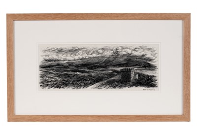Lot 402 - Brian Gallagher - Tower Panorama | scraperboard
