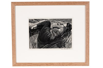 Lot 423 - Brian Gallagher - Figure Curled | scraperboard