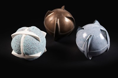 Lot 462 - Nat Quinn - Three pétanques | ceramic