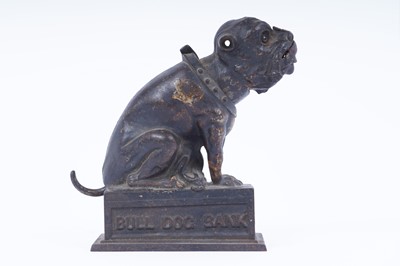 Lot 436 - A late 19th Century cast iron ‘Bulldog’ mechanical money bank