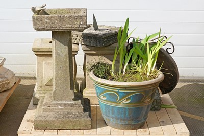 Lot 319 - A selection of composite stone garden ornaments