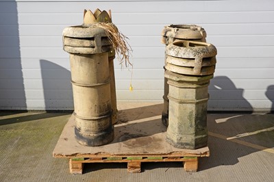 Lot 315 - Four stoneware chimney pots