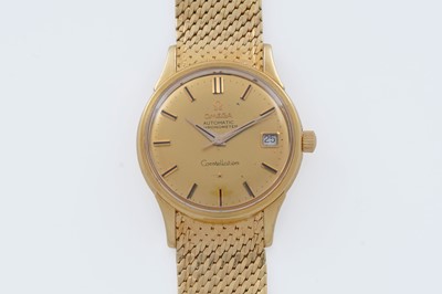 Lot 609 - Omega Constellation: an 18ct yellow gold chronometer wristwatch