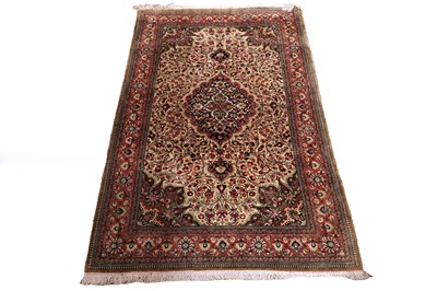 Lot 130 - A Tabriz Caucasian style silk rug