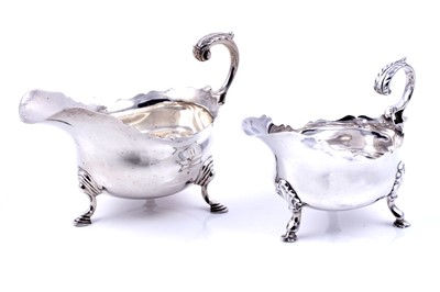 Lot 214 - A late Victorian Scottish silver sauceboat