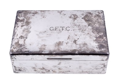 Lot 345 - A George VI silver cigar box