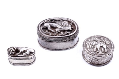 Lot 358 - Three small silver boxes