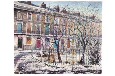 Lot 479 - Joyce Mary Tully - Snow in Markham Square | oil