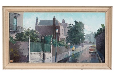 Lot 468 - Joyce Mary Tully - A street scene | oil