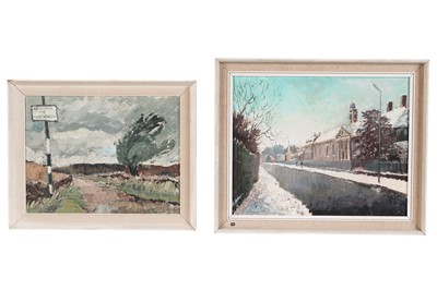 Lot 482 - Joyce Mary Tully - Two scenes | oil