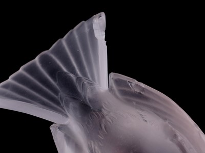 Lot 53 - A Lalique 'Nogent' dish; and a Moineaux figure