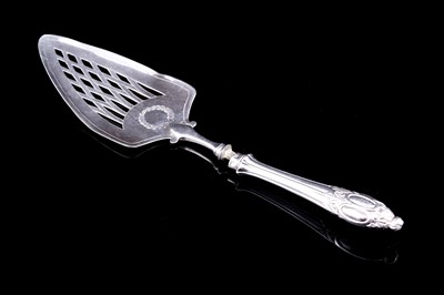 Lot 244 - An antique silver fish slice