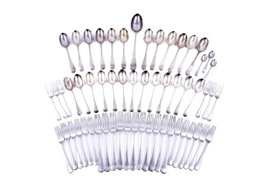 Lot 304 - An Edwardian part-service of silver flatware; and other flatware