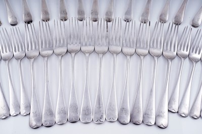 Lot 304 - An Edwardian part-service of silver flatware; and other flatware
