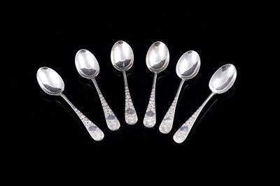 Lot 245 - A set of six George V silver Old English pattern teaspoons