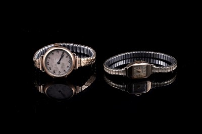 Lot 211 - A lady's 9ct gold cased Customline wristwatch; and another a 9ct rose gold cased wristwatch