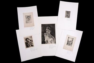 Lot 480 - Pierre Guastalla - A collection of five portraits | etching