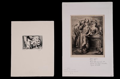 Lot 515 - Two French etchings