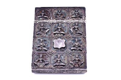 Lot 314 - A late 19th Century Anglo-Indian silver card case