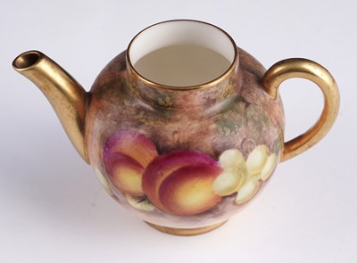 Lot 259 - A Royal Worcester Fruit Painted miniature tea set