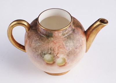 Lot 259 - A Royal Worcester Fruit Painted miniature tea set
