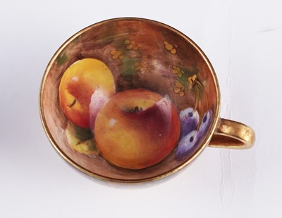 Lot 259 - A Royal Worcester Fruit Painted miniature tea set