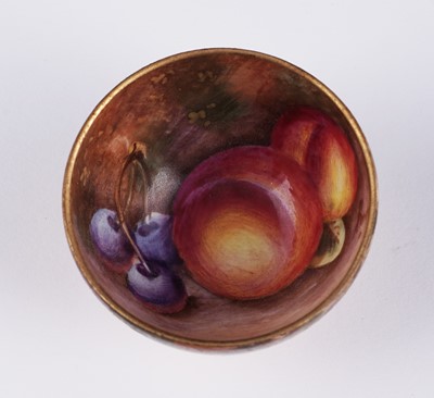 Lot 259 - A Royal Worcester Fruit Painted miniature tea set