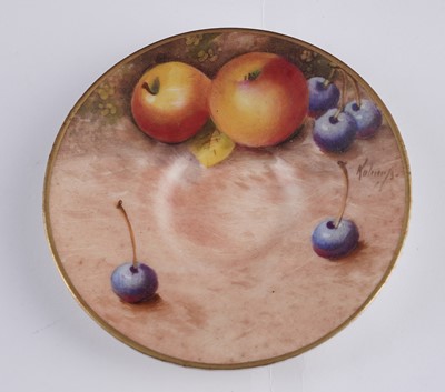 Lot 259 - A Royal Worcester Fruit Painted miniature tea set