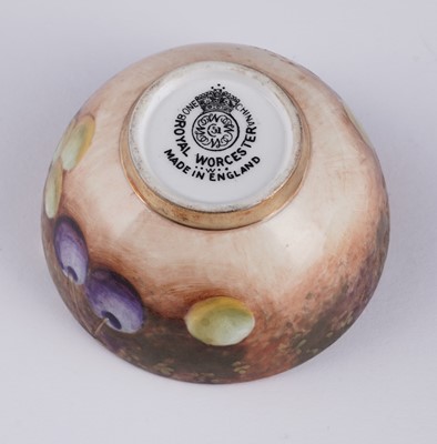 Lot 259 - A Royal Worcester Fruit Painted miniature tea set