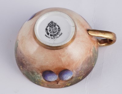 Lot 259 - A Royal Worcester Fruit Painted miniature tea set