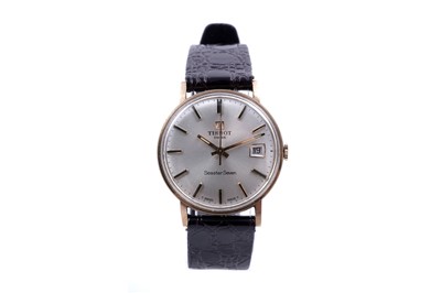 Lot 215 - A 1970s gold cased Tissot wristwatch