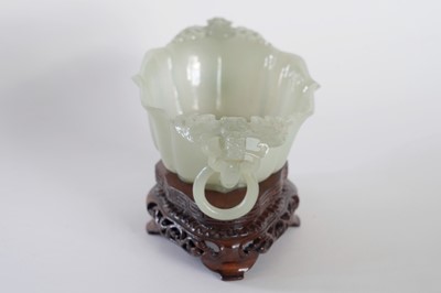Lot 344 - A Chinese Bowenite small censer