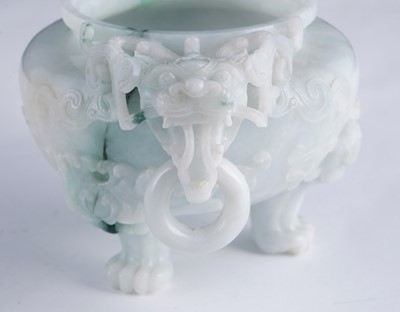 Lot 346 - A jade censer and cover