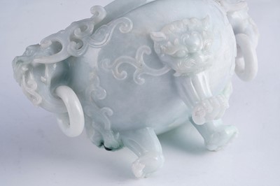 Lot 346 - A jade censer and cover