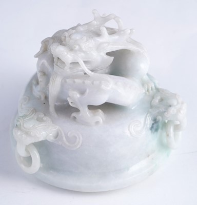 Lot 346 - A jade censer and cover