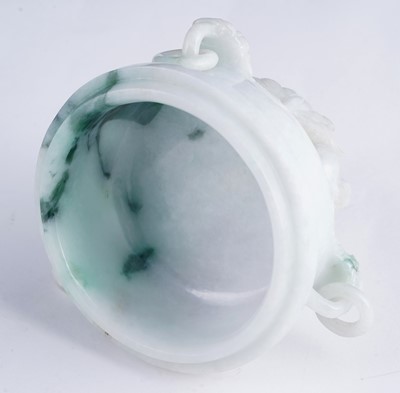 Lot 346 - A jade censer and cover