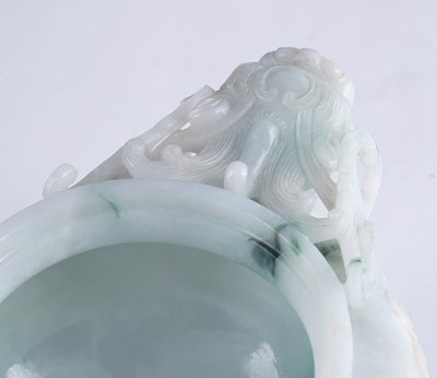 Lot 346 - A jade censer and cover