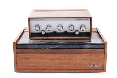 Lot 350 - A Goldring Lenco GL 75 Stereo Transcription Turntable; and a Leak Stereo 30 Plus amplifier