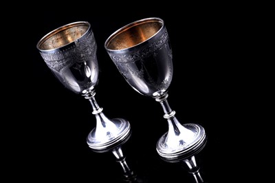 Lot 311 - Two Victorian silver chalices