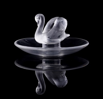 Lot 55 - A Lalique figure; and a Lalique ring tree