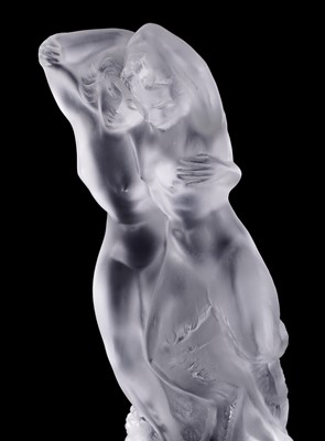 Lot 55 - A Lalique figure; and a Lalique ring tree