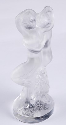 Lot 55 - A Lalique figure; and a Lalique ring tree