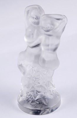 Lot 55 - A Lalique figure; and a Lalique ring tree