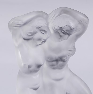 Lot 55 - A Lalique figure; and a Lalique ring tree