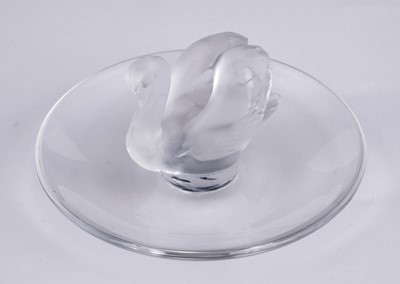 Lot 55 - A Lalique figure; and a Lalique ring tree