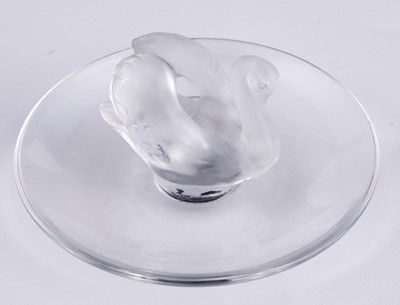 Lot 55 - A Lalique figure; and a Lalique ring tree