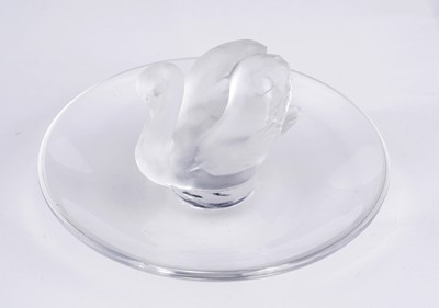 Lot 55 - A Lalique figure; and a Lalique ring tree