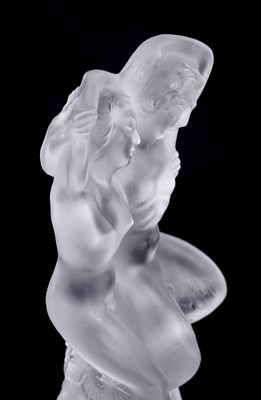 Lot 55 - A Lalique figure; and a Lalique ring tree